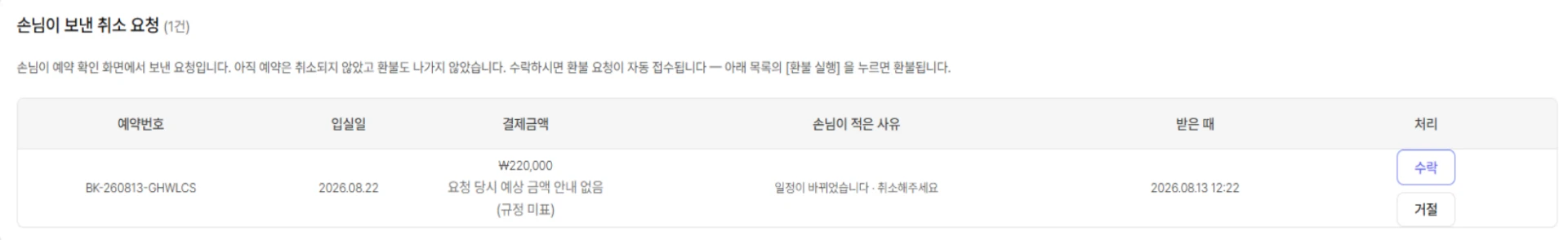 환불 신청 단계